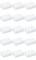 Cotton Filled White Swirl Jewelry Gift White Swirl 3x2" Pack of 15